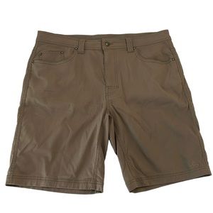 Prana men’s Size 36W/9L khaki/tan nylon‎ shorts.